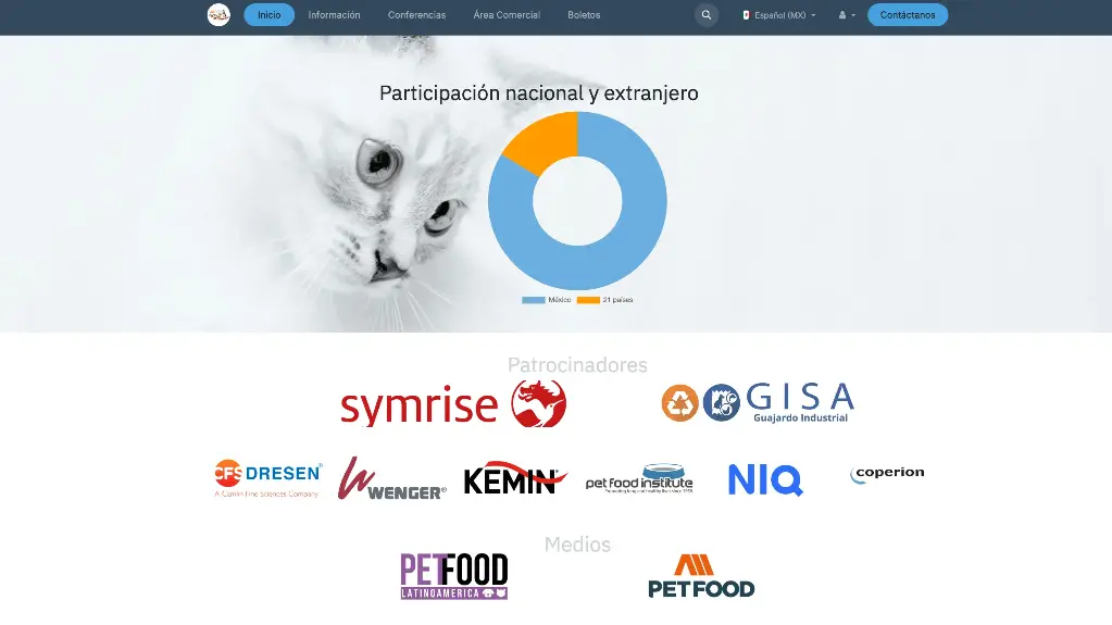 Presença de marca no site oficial do evento