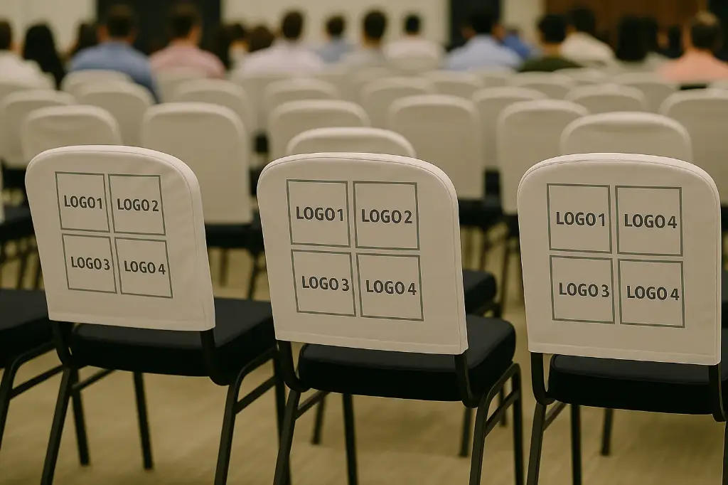 Branding en sillas salón de conferencias