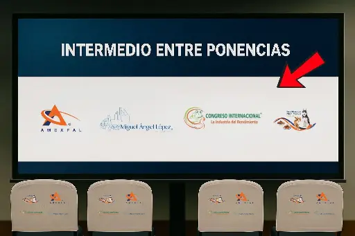 [FM26-XX02] Logo en carrusel en pantalla entre conferencias